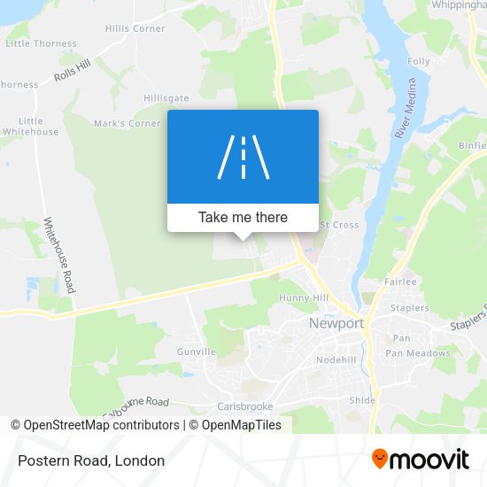 Postern Road map