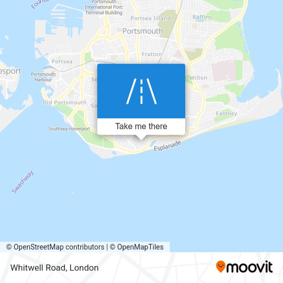 Whitwell Road map