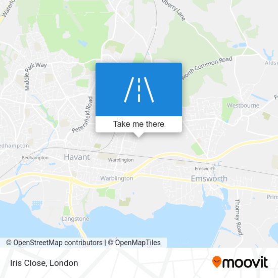 Iris Close map