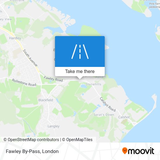 Fawley By-Pass map
