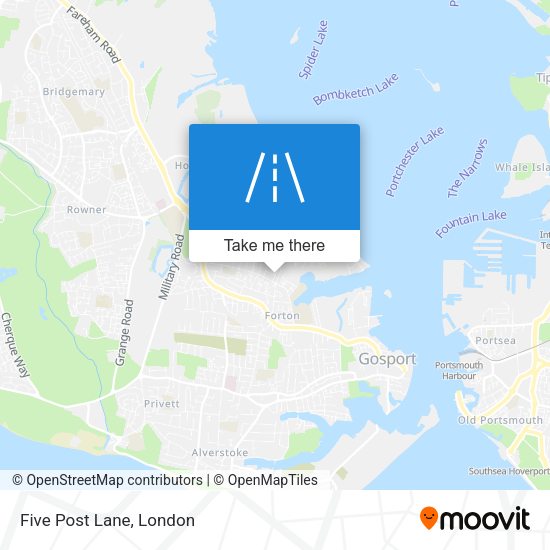 Five Post Lane map