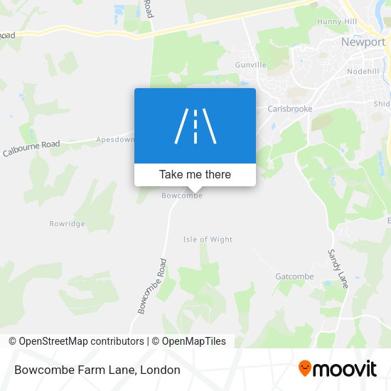 Bowcombe Farm Lane map