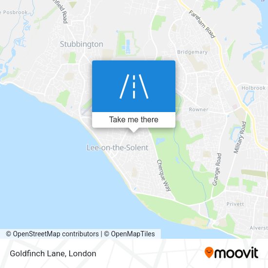 Goldfinch Lane map