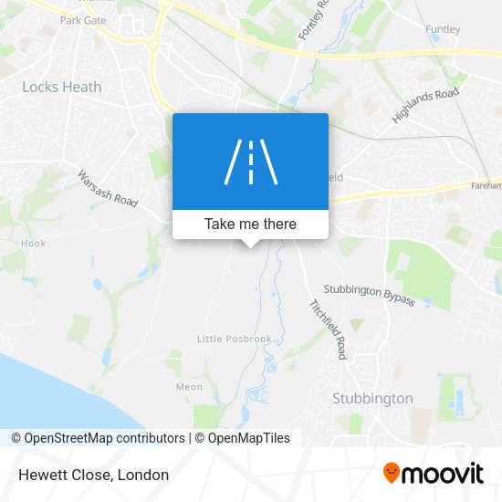 Hewett Close map