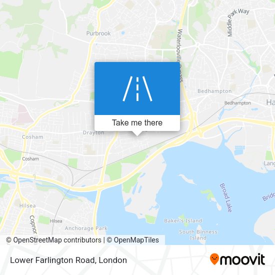 Lower Farlington Road map