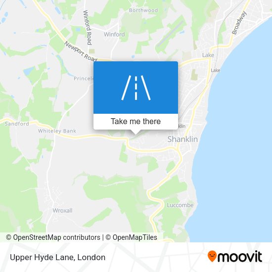 Upper Hyde Lane map
