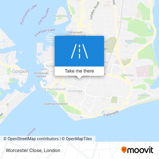 Worcester Close map
