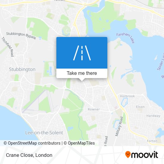 Crane Close map