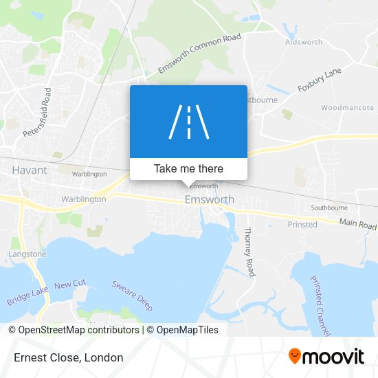 Ernest Close map