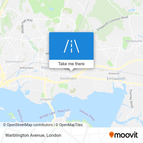 Warblington Avenue map