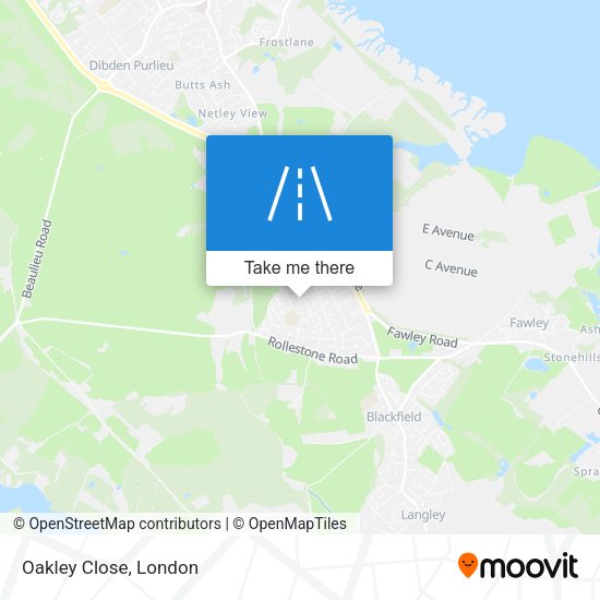 Oakley Close map