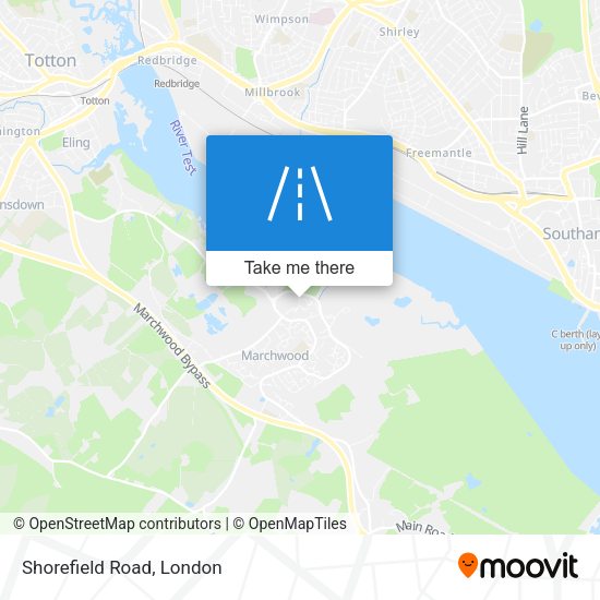 Shorefield Road map
