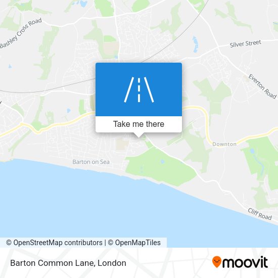 Barton Common Lane map
