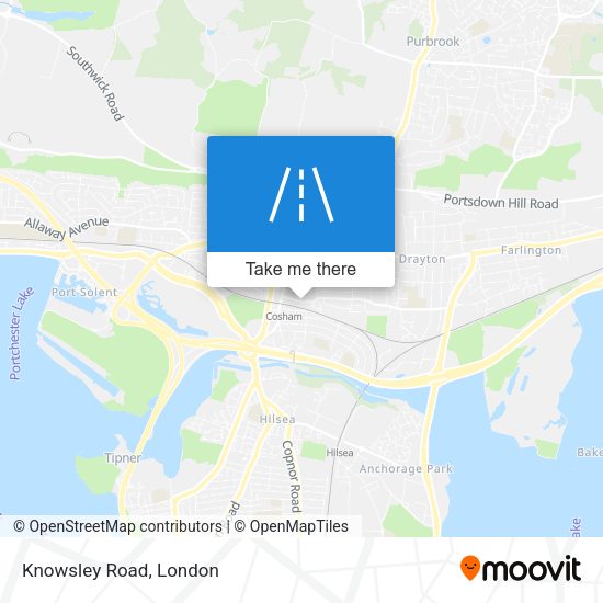 Knowsley Road map
