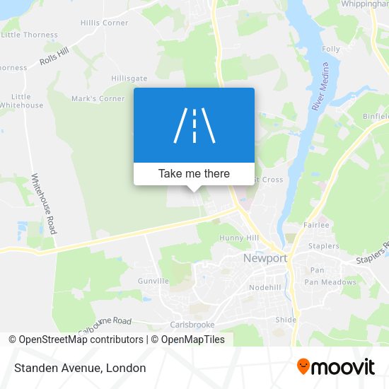 Standen Avenue map