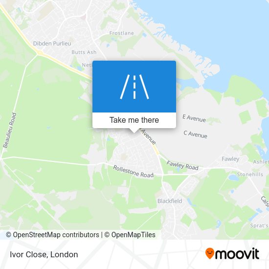 Ivor Close map
