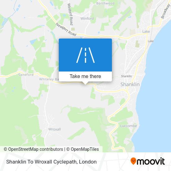 Shanklin To Wroxall Cyclepath map