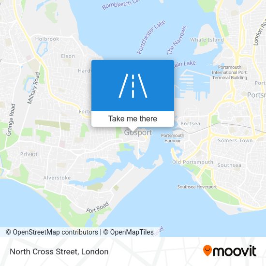 North Cross Street map