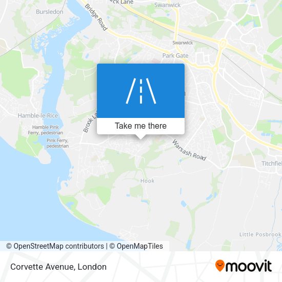 Corvette Avenue map