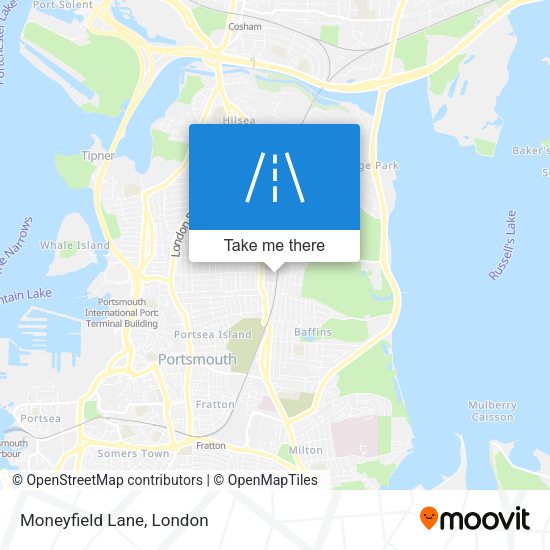 Moneyfield Lane map