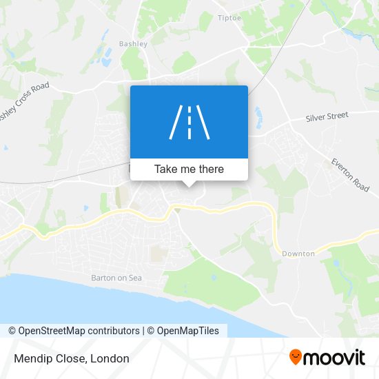 Mendip Close map
