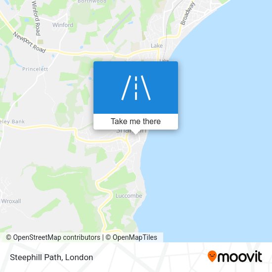 Steephill Path map