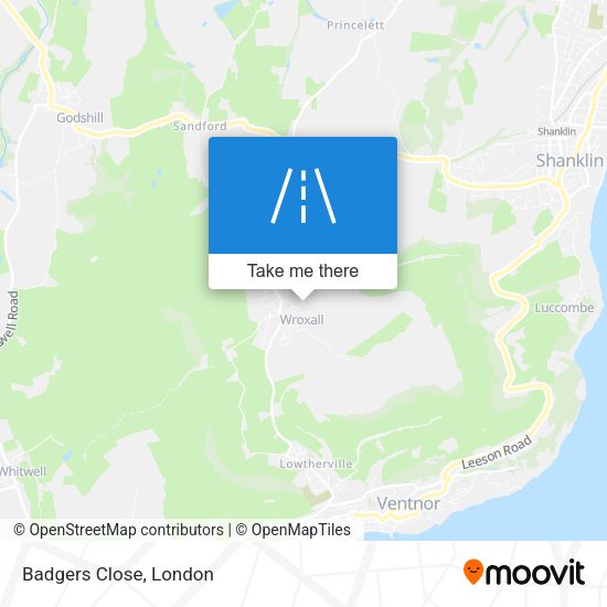 Badgers Close map