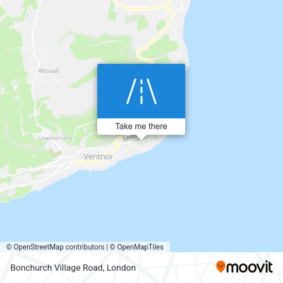 Bonchurch Village Road map