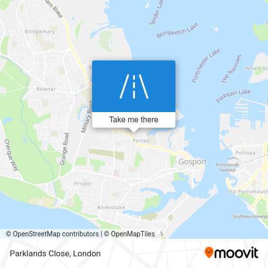 Parklands Close map
