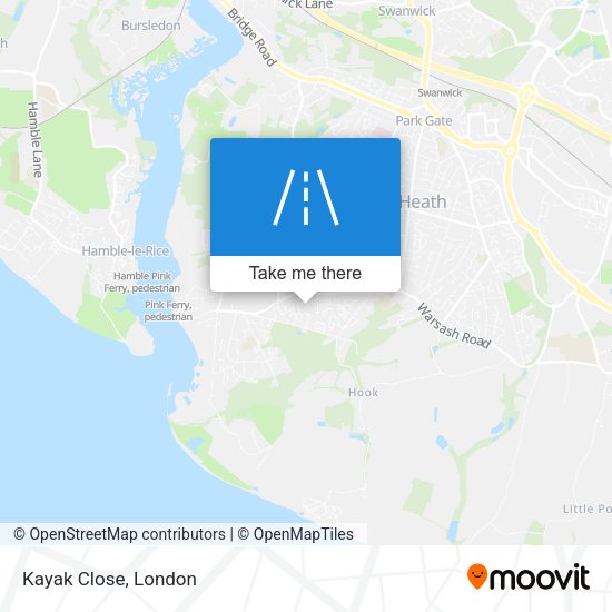 Kayak Close map