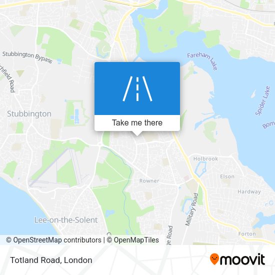 Totland Road map
