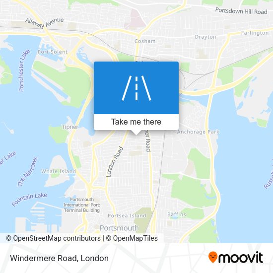 Windermere Road map