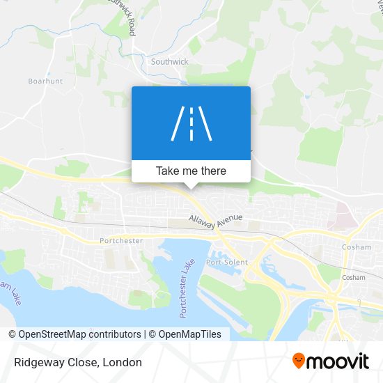 Ridgeway Close map