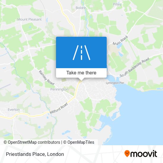 Priestlands Place map