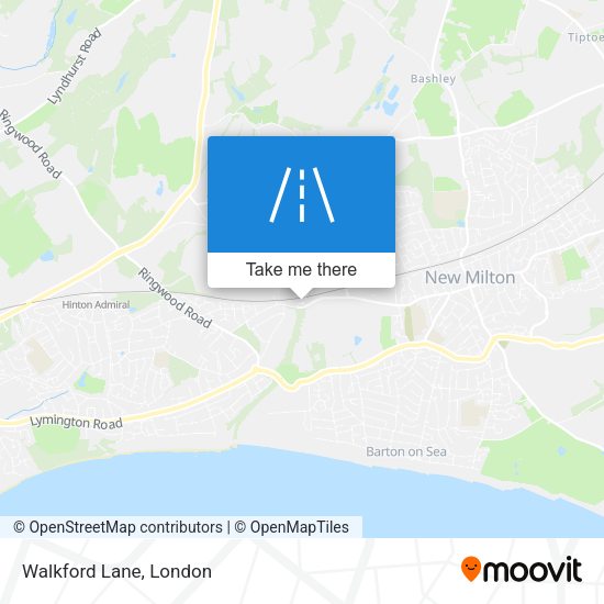 Walkford Lane map