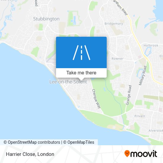 Harrier Close map