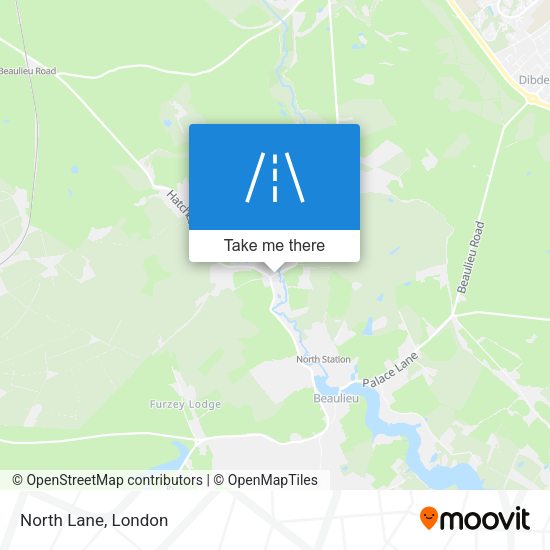 North Lane map