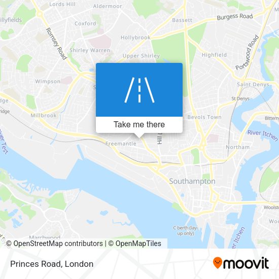 Princes Road map