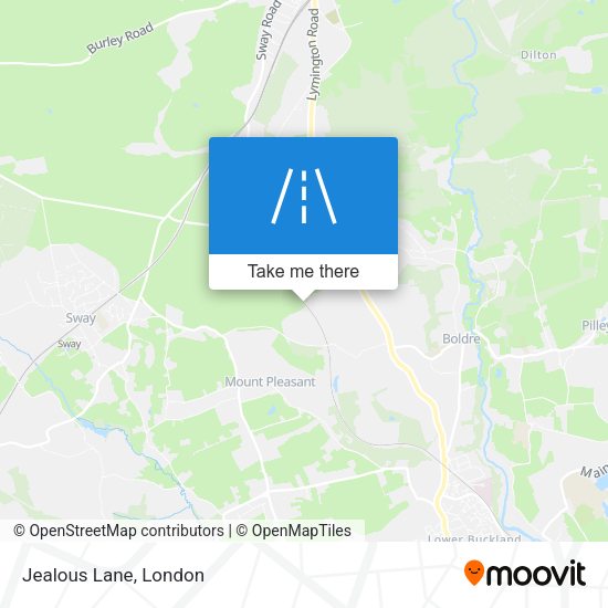 Jealous Lane map