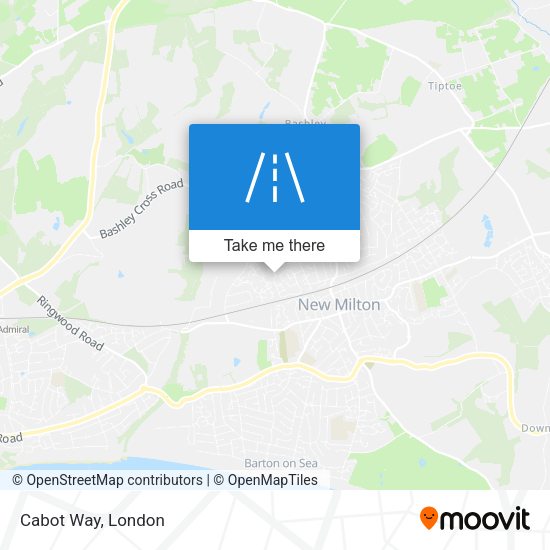 Cabot Way map