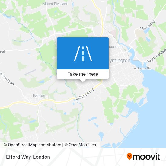 Efford Way map