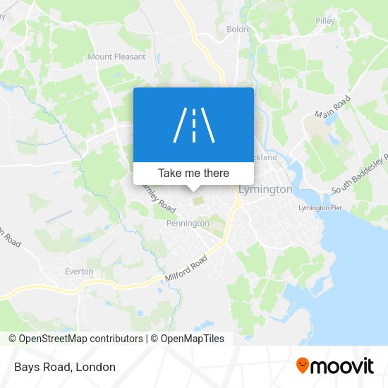 Bays Road map