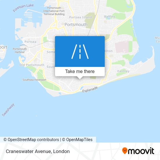 Craneswater Avenue map