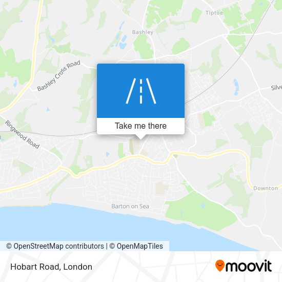 Hobart Road map