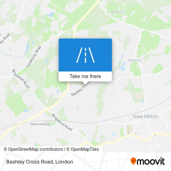 Bashley Cross Road map