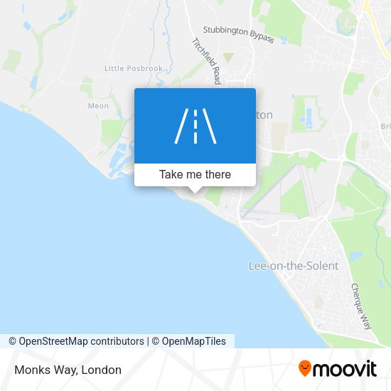 Monks Way map