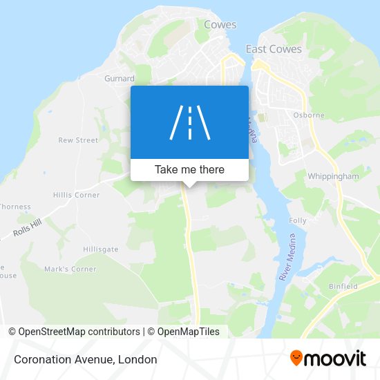 Coronation Avenue map