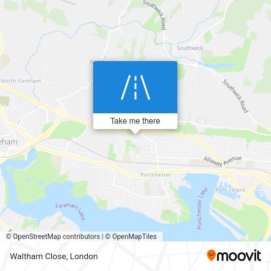 Waltham Close map