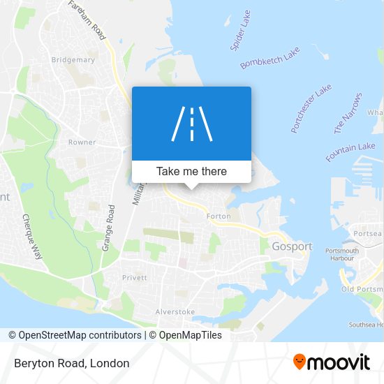 Beryton Road map