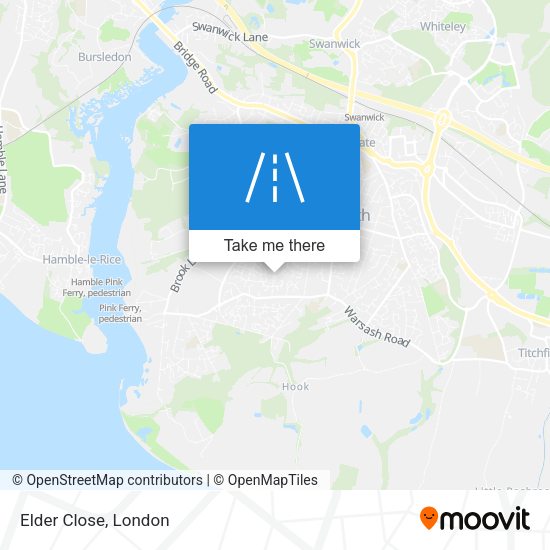 Elder Close map